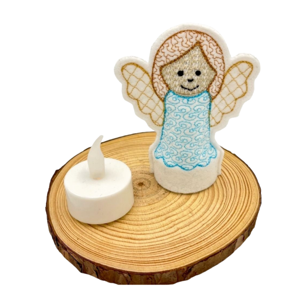 6 ITH-Stickdateien Engel LED-Cover für 10 x 10 cm Stickrahmen Schutzengel Set 2